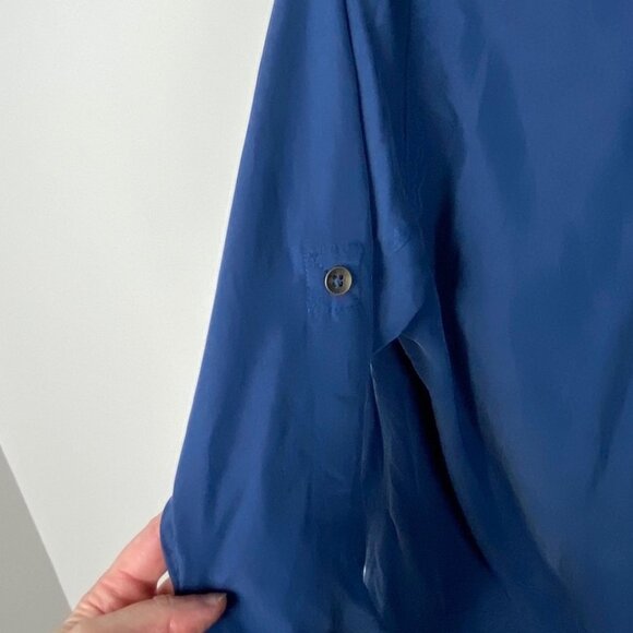 Rag & Bone Sullivan Tunic Shirt Navy Blue‎ Modal Collared Tie Front Size Small S - Picture 7 of 12